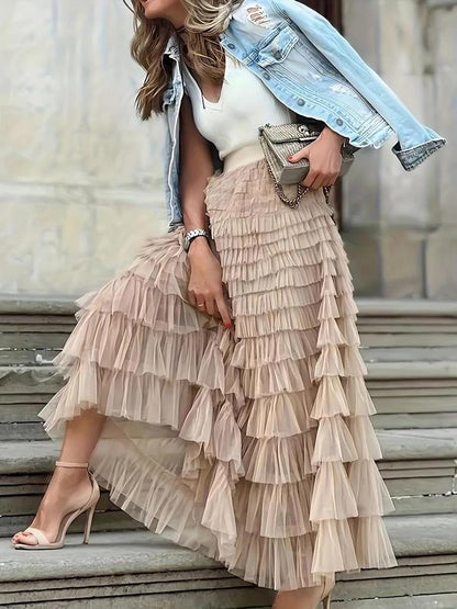 Enchanted Mesh Maxi Skirt